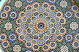 Detail of a Moorish tile in Marocco