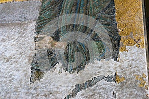 Detail of mosaic of Jesus Christ in Hagia Sophia