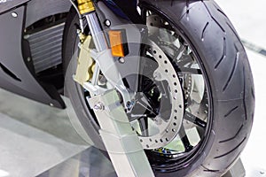 Detail Motorcycle brake disc is part of the motorcycle