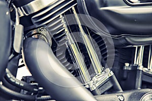 Detail of motorcycle engine