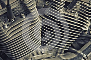 Detail of motorcycle engine