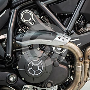 Detail of motorcycle engine