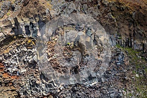 Detail of Mount Vesuvius volcano near Naples in Italy