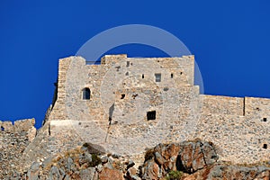 Detail of the mythical castle of Monemvasia