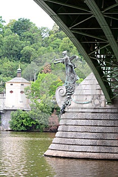 Detail. MÃÂ¡nes Bridge. Prague. Czech Republic photo