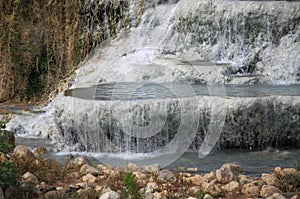 Detail of the natural hot springs in Saturnia