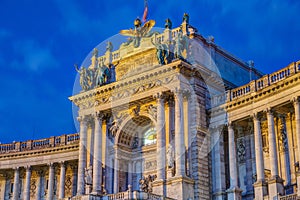 Detail of the Neue Burg at Hofburg