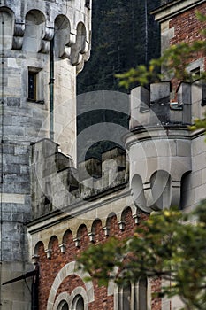 Detail of the Neuschwanstein Castle