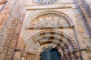 Detail, view at north facade of the Cathedral of Ourense, Galicia. Spain photo