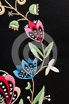 The detail of norwegian embroidery pattern