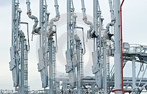 Detail of oil unloading system