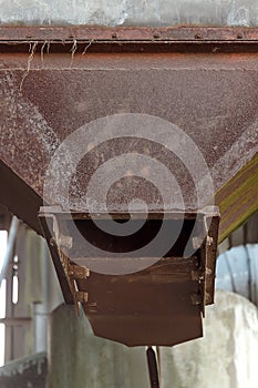 Detail of old abandoned grain drying complex photo