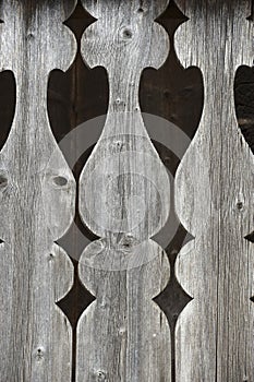 Detail of old balcony railing