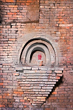 Detail of an old brick warehouse