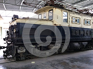 Detail of an old Brown Boveri electric locomotive.