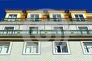 Detail of an old building at Lisbon, Portugal