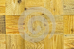 Detail of an old canvas, wooden squares. Grunge ecological wooden texture background, wood surface. With place for text
