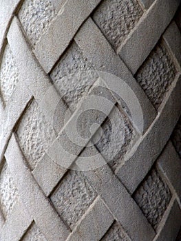Detail of Old Carved Cement Column photo