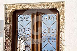 Detail old door in Oia