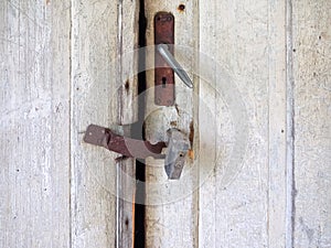 Detail of old double doors