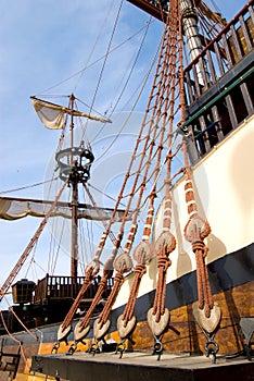 Detail of old-fashioned ship