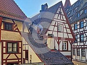 Detail old German architecture in Nuremberg