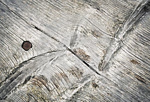 Detail of an old gray wooden board