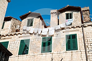 Detail of an old historic house in Dubrovnik