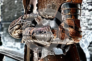 Detail of an old medieval armor.