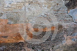 Detail of an old medieval wall, texture