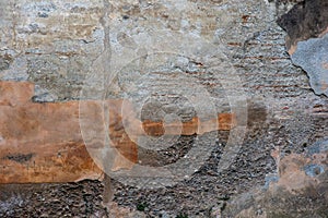 Detail of an old medieval wall, texture photo