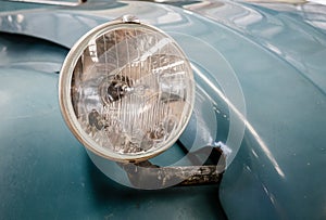 Detail of old mythic french car