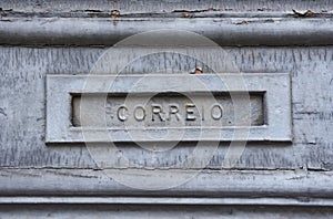 Detail of an old postbox