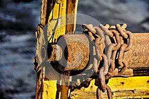 Detail of old rusted machinery in a winery 12