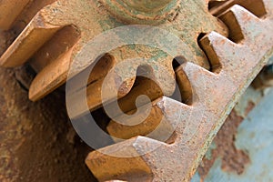 Detail of old rusty gears