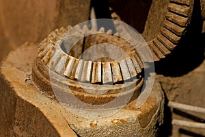 Detail of old rusty gears