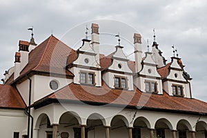 Detail of old town hall in the main square of Levoca, Slovakia