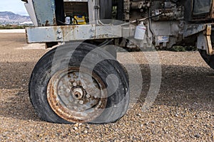 Detail of an old tractor