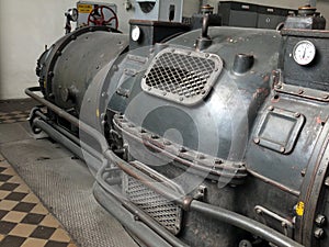 Detail of an old turbo generator