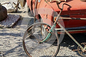 An old veteran car in desolate state