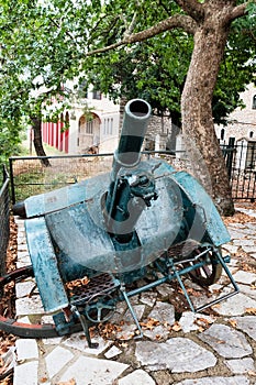 Detail of an Old Wheeled Artillery Canon, Greece