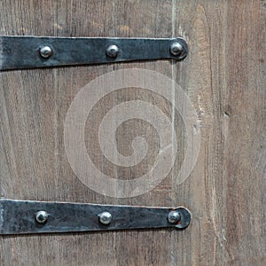 Detail of an old wooden door