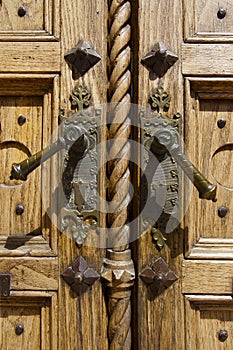 Detail of Old Wooden Door