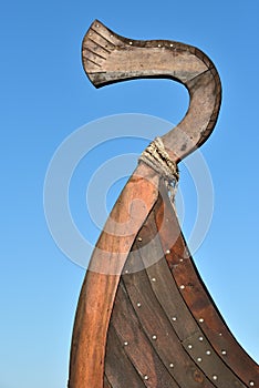 Detail of Old Wooden Viking Boat