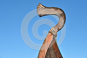 Detail of Old Wooden Viking Boat
