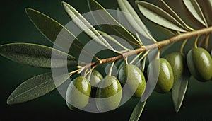 Detail of olive tree branch