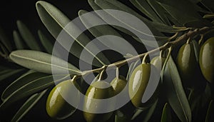 Detail of olive tree branch