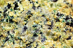 detail of olivine as nice mineral texture