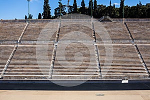 Detail of Olympic Panathenaic stadium in Athens