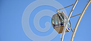 Detail of some cabins of a Ferris wheel photo